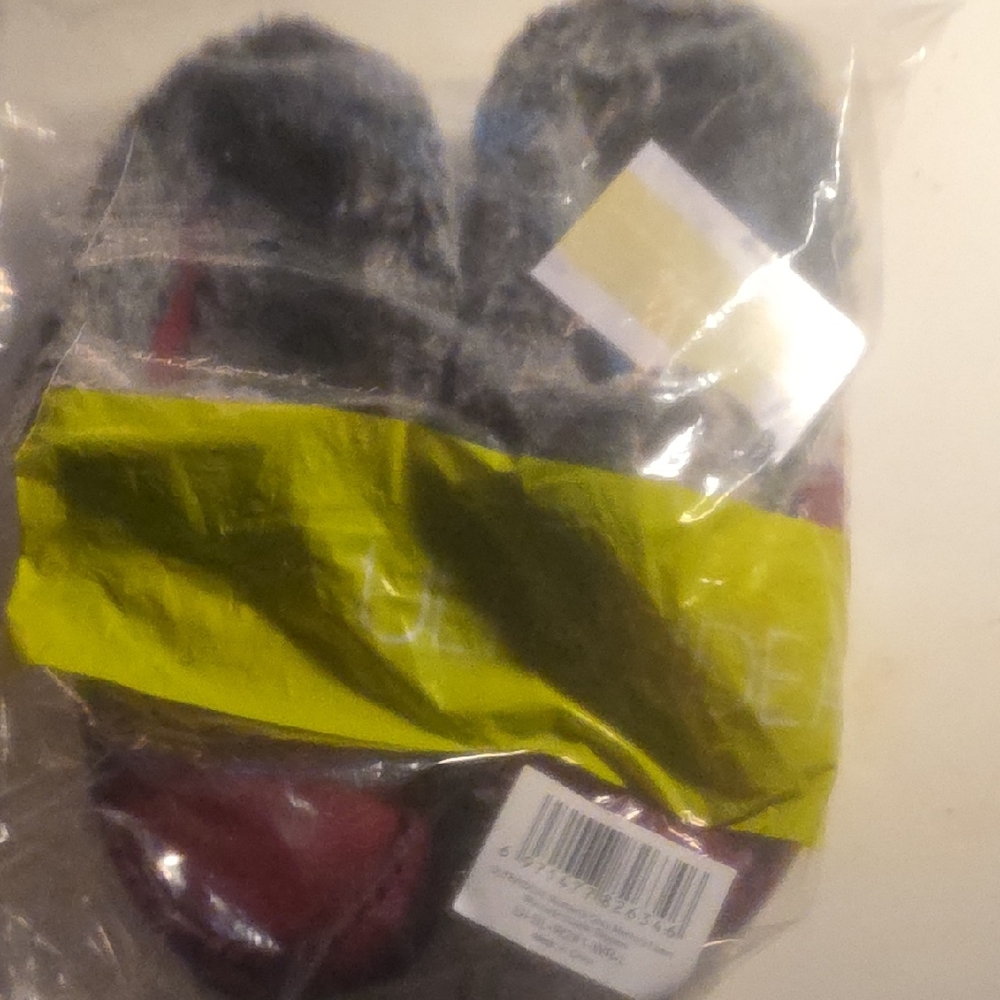 Cozy Women's Slippers in Red and Gray
